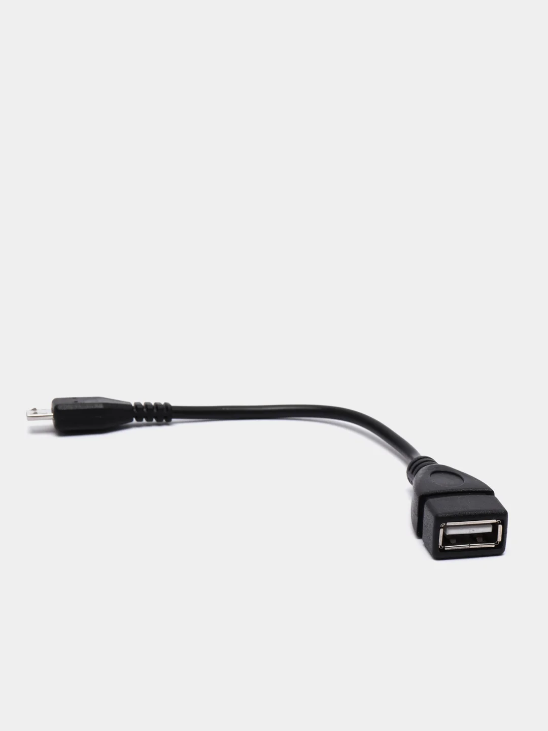 Черный otg переходник  с micro USB на USB отг