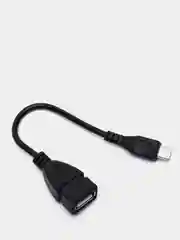 Черный otg переходник  с micro USB на USB отг