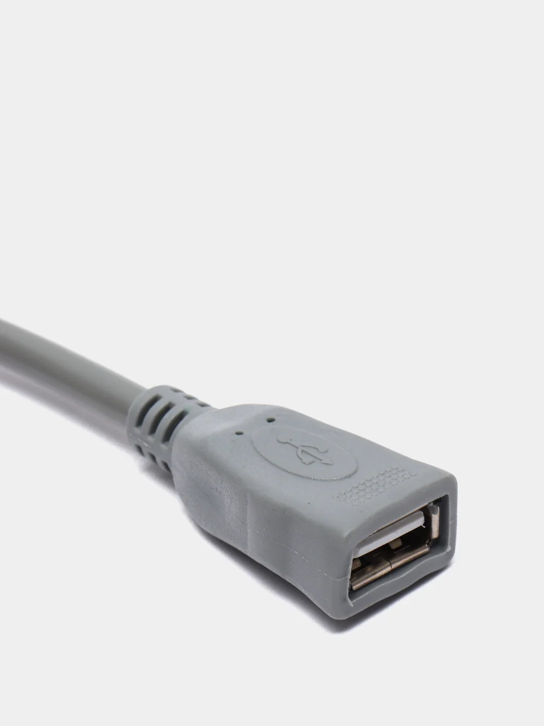 Серый кабель USB 2.0 A вилка - USB 2.0 A розетка (папа-мама) 1,5 м, USB удлинитель переходник