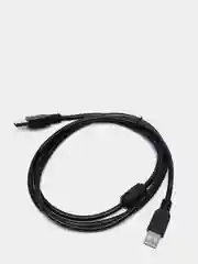 Черный кабель удлинитель USB 2.0 A - USB 2.0 A (папа-папа) 1,5 м