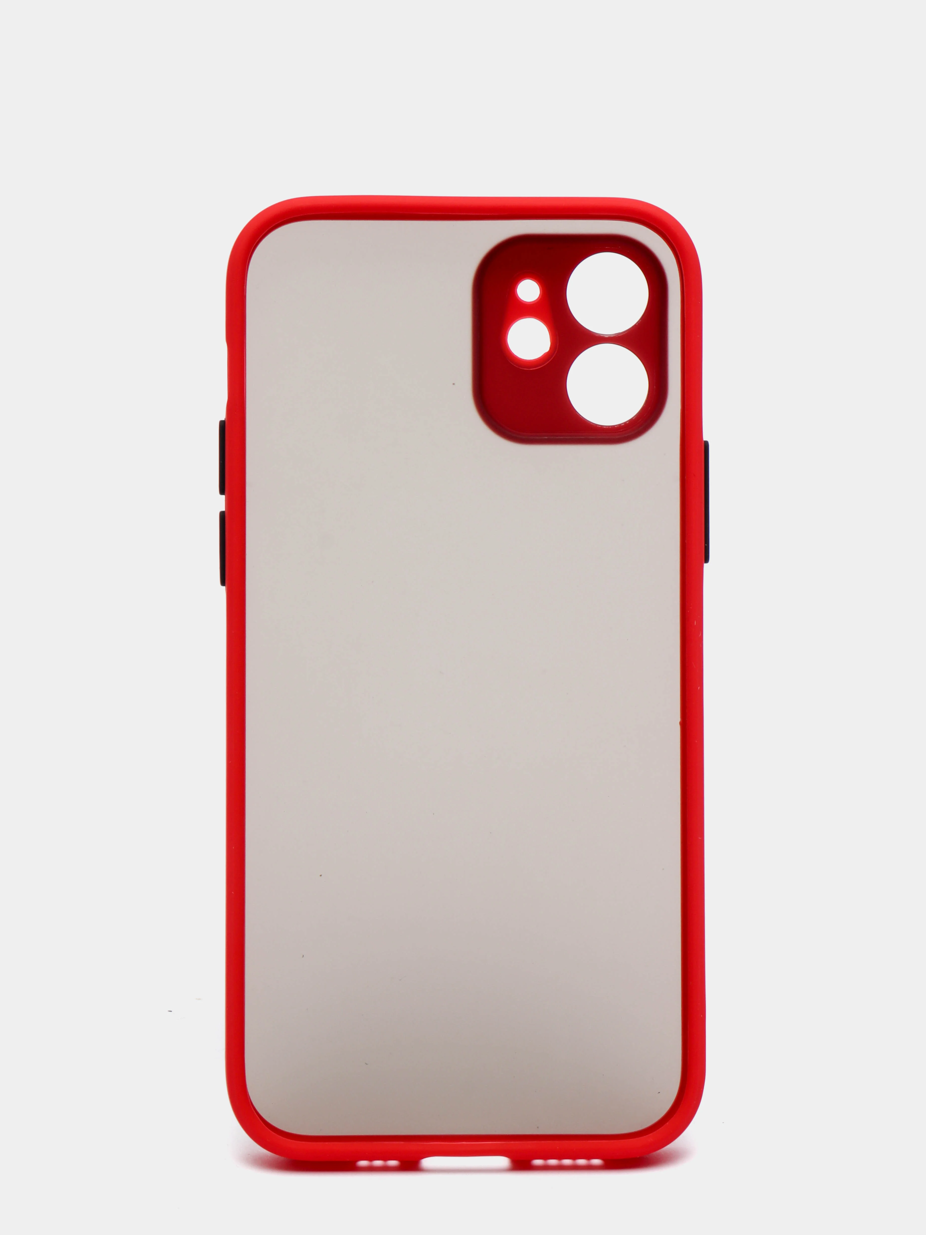 Красный противоударный чехол для iPhone 11, 12, 13, Pro, ProMax, Mini, с защитой камеры