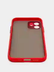 Красный противоударный чехол для iPhone 11, 12, 13, Pro, ProMax, Mini, с защитой камеры