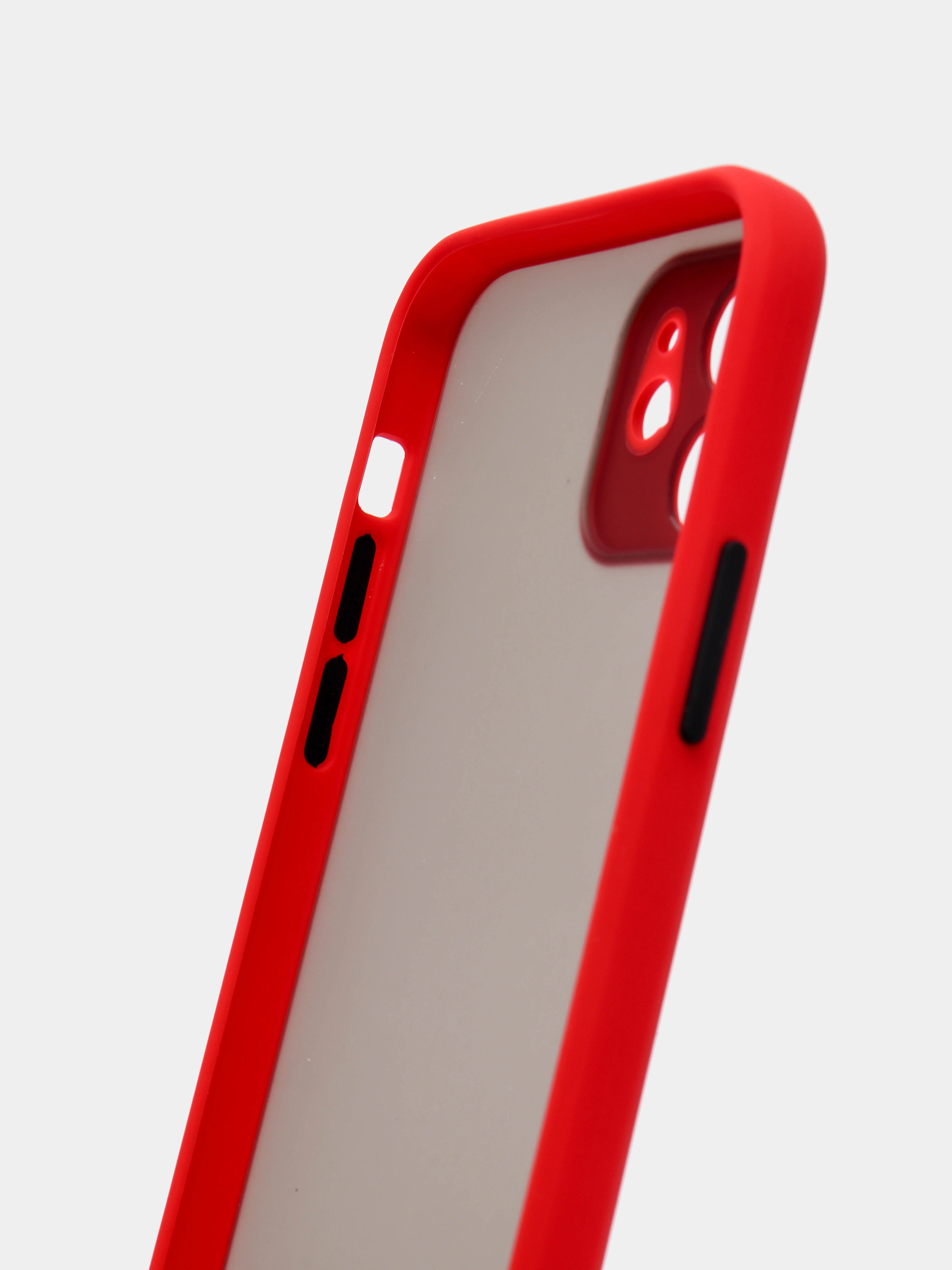 Красный противоударный чехол для iPhone 11, 12, 13, Pro, ProMax, Mini, с защитой камеры