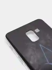 Тёмно-зелёный чехол Samsung Galaxy A8+ (A8 Plus), Самсунг Галакси А8+ / А8 Плюс силиконовый с рисунком