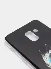 Черный чехол Samsung Galaxy A8+ (A8 Plus), Самсунг Галакси А8+ / А8 Плюс силиконовый с рисунком