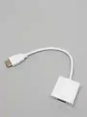 Белый конвертер - переходник HDMI на VGA, адаптер HDMI на VGA без звука для видеокарты