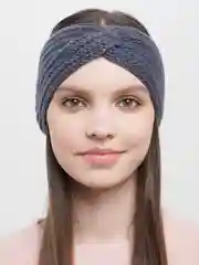 Угольный вязаная повязка на голову