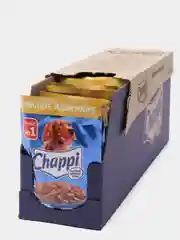 Влажный корм для собак Chappi Мясное изобилие, 28 штук по 85г