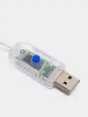 Белый гирлянда штора занавес светодиодная с пультом, с крючками, с USB  3 х 3 метра,