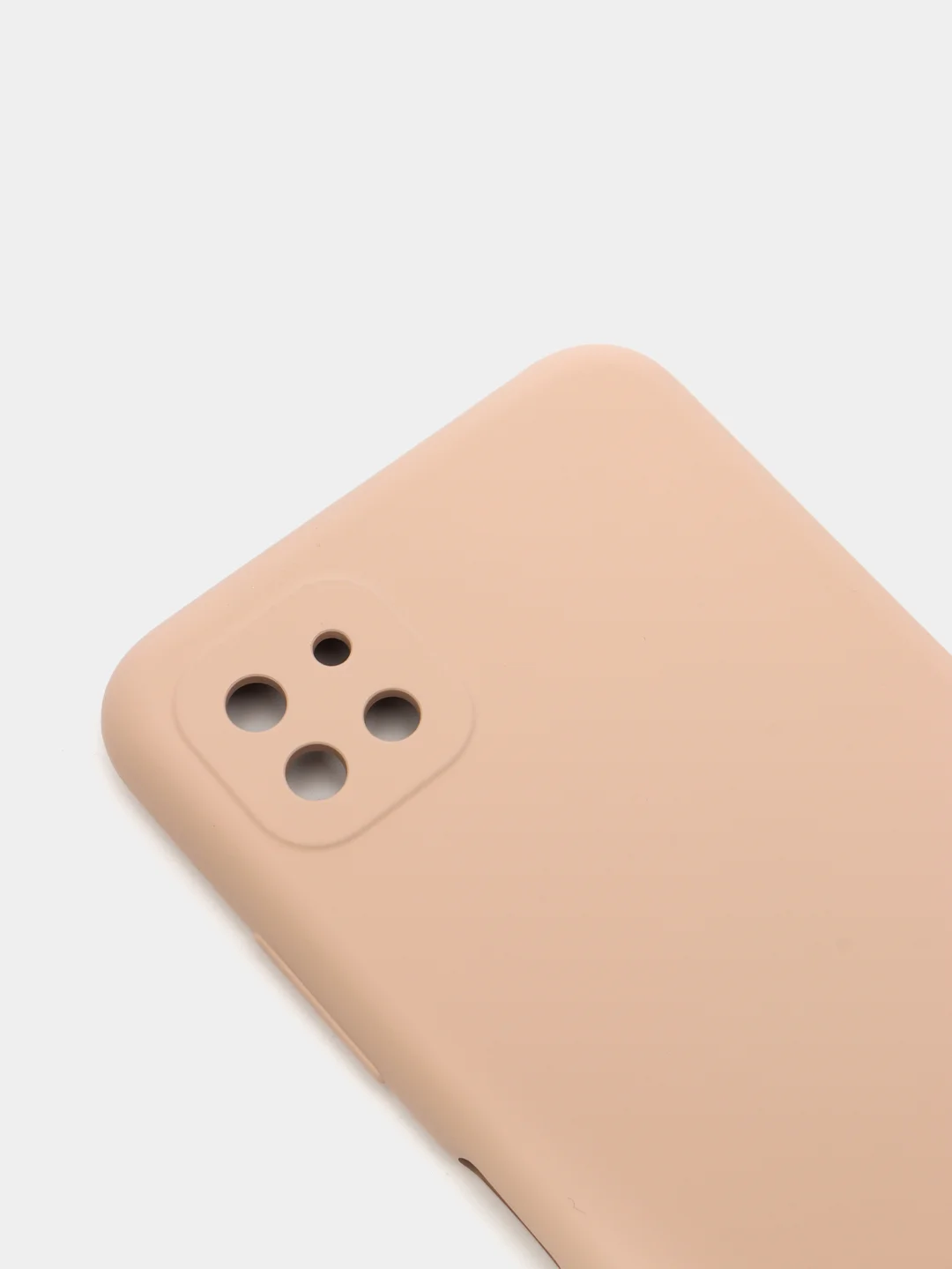 Бежевый чехол Samsung A22s 5G с защитой камеры и бархатом внутри