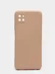 Бежевый чехол Samsung A22s 5G с защитой камеры и бархатом внутри