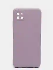 Сиреневый чехол Samsung A22s 5G с защитой камеры и бархатом внутри