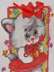 Красный подарочный пакет "Котята"