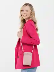 Розовый женская сумка-клатч для телефона