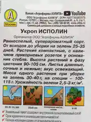Семена Укроп "Исполин" набор 1, 3, 5 уп