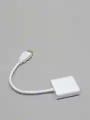 Белый конвертер - переходник HDMI на VGA, адаптер HDMI на VGA без звука для видеокарты