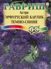 Семена Астра "Эрфуртский карлик темно-синяя" набор 1, 3, 5 уп