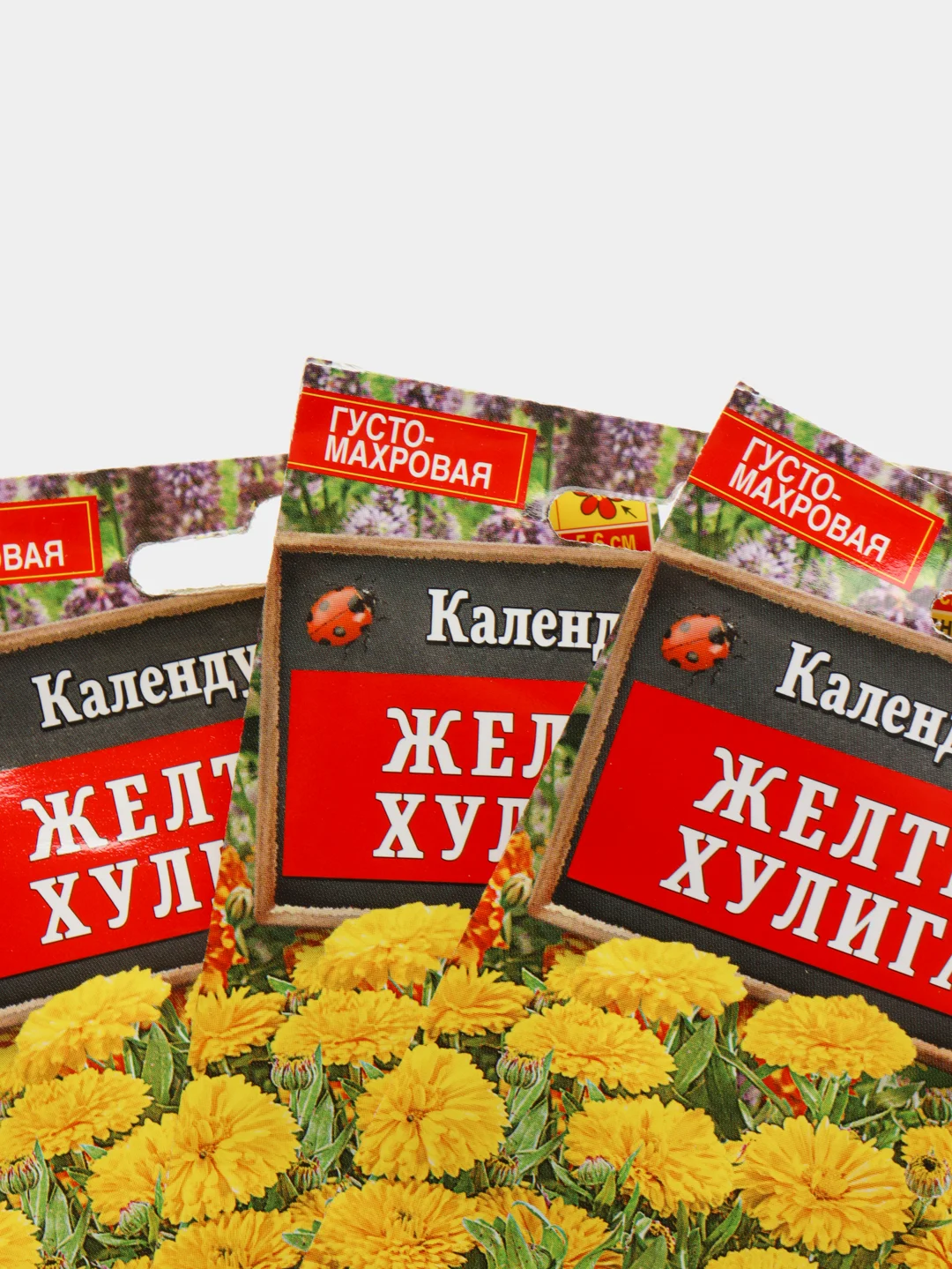 Семена Календула "Желтый хулиган" набор 1, 3, 5 уп