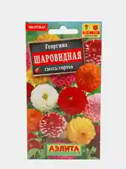 Семена георгина  Шаровидная  смесь сортов набор 1, 3, 5 уп