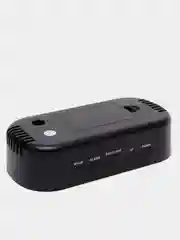 Черный настольные электронные часы DT-6506 с зеркальным эффектом