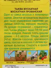 Семена Тыква "Мускатная Прованская" набор 1, 3, 5 уп