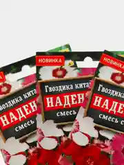 Семена Гвоздика китайская смесь сортов "Наденька" набор 1, 3, 5 уп