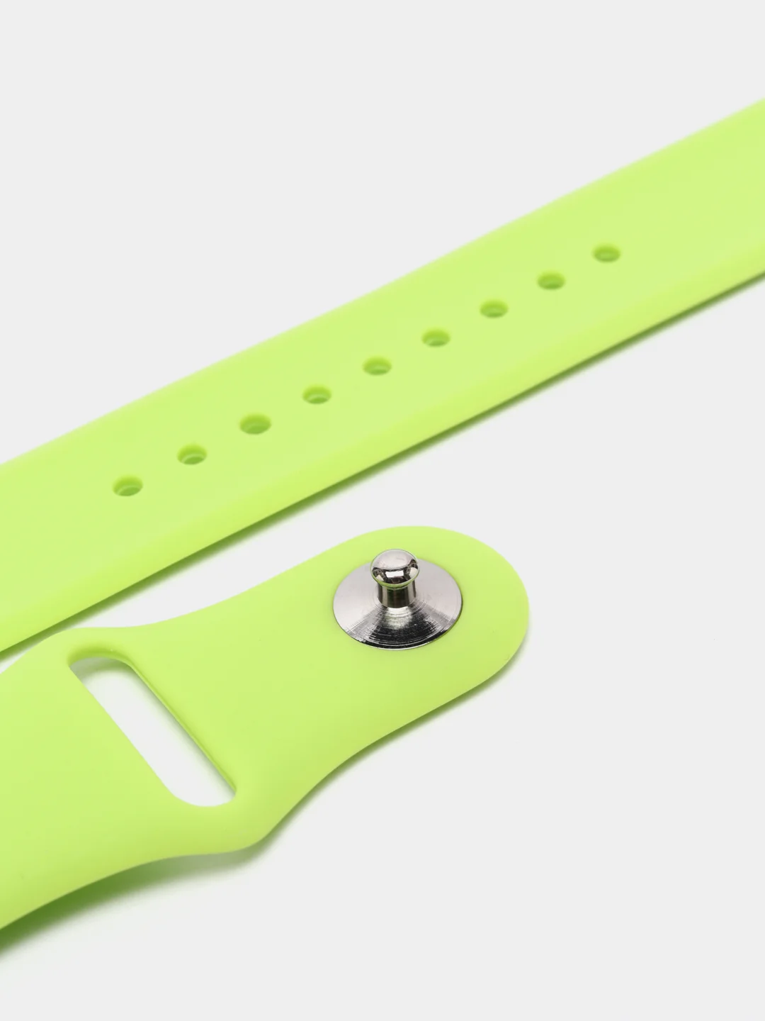 Салатовый силиконовый ремешок с кнопкой для Xiaomi Amazfit Bip / Samsung / Huawei, 20 мм