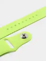 Салатовый силиконовый ремешок с кнопкой для Xiaomi Amazfit Bip / Samsung / Huawei, 20 мм
