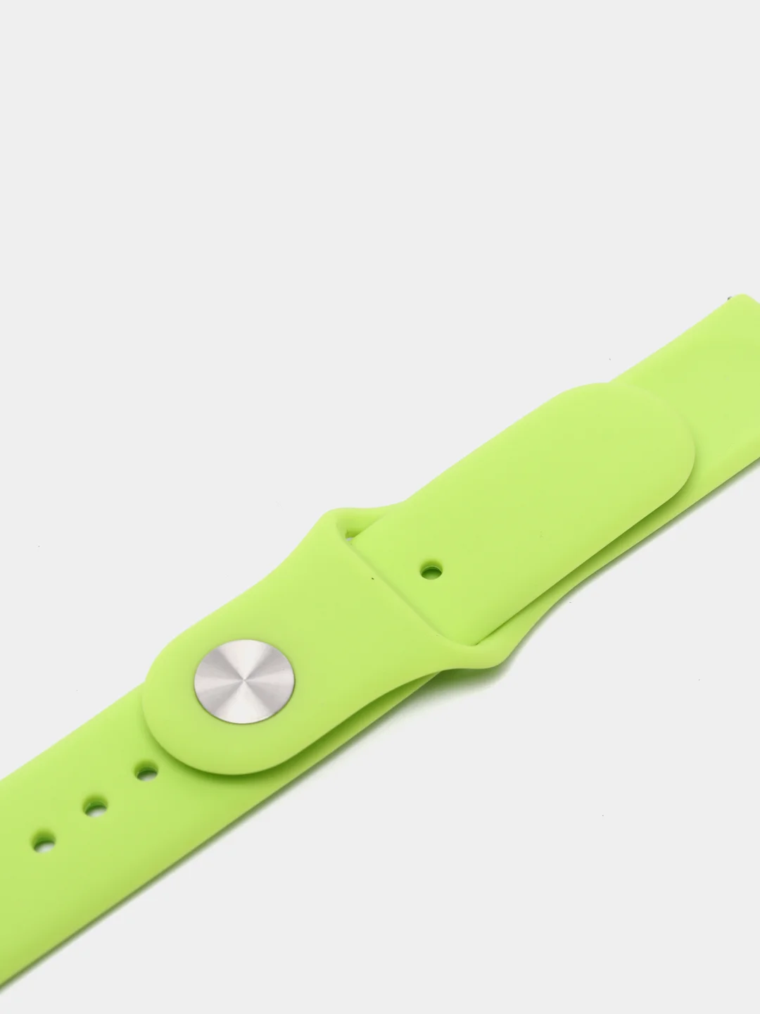 Салатовый силиконовый ремешок с кнопкой для Xiaomi Amazfit Bip / Samsung / Huawei, 20 мм