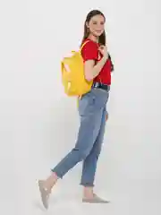 Лимонный рюкзак "Girl Cats Big", женский, городской разноцветный, 11 х 14,5 л