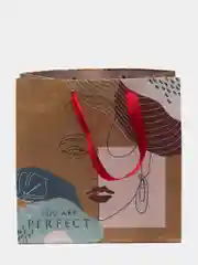 Пакет You are perfect, крафтовый, квадратный