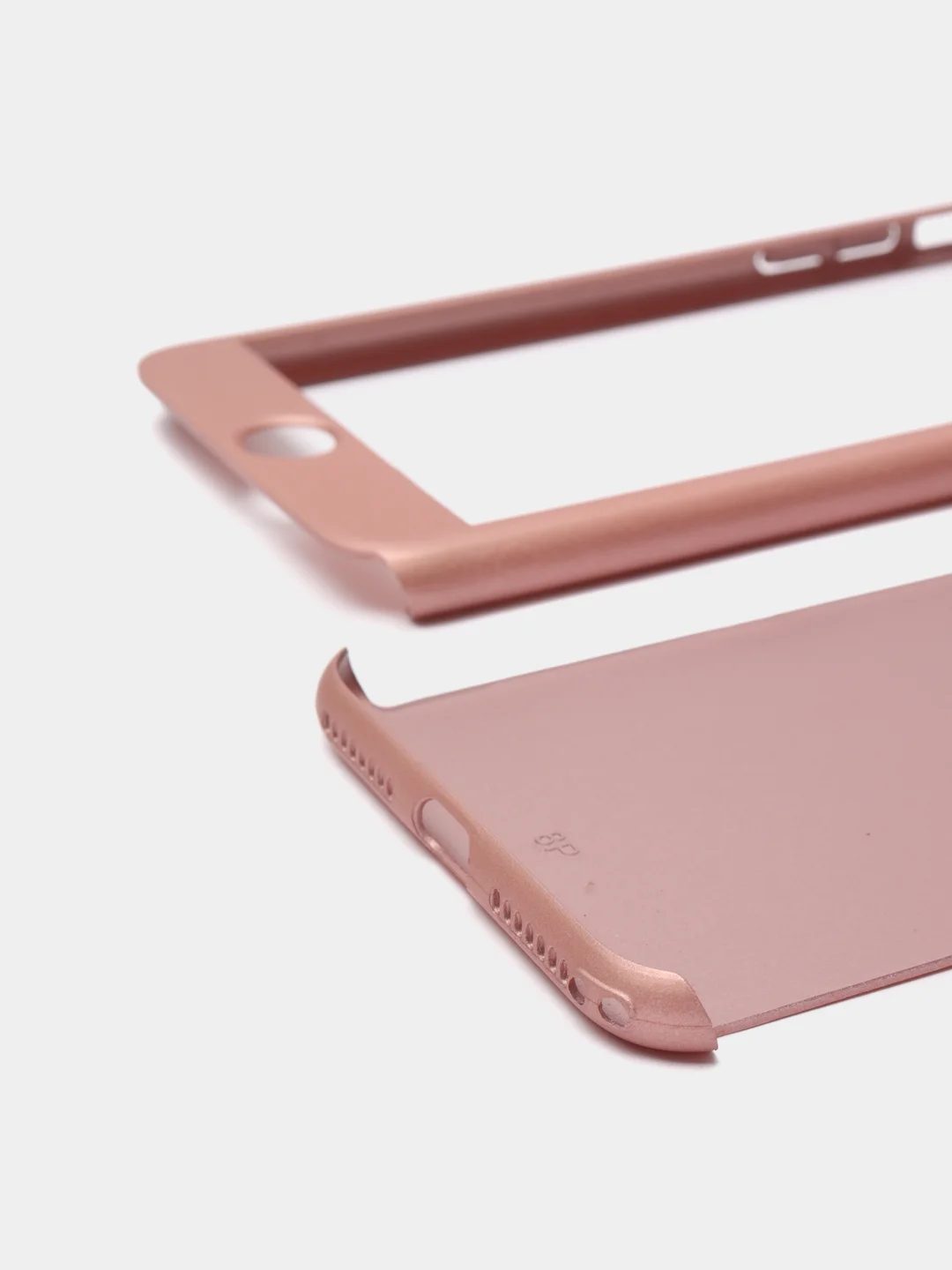 Розовый чехол 360 + защитное стекло на iPhone 5s 6, 7, 8, SE, 20, X, XS, XR, 11, Pro, Max, 12