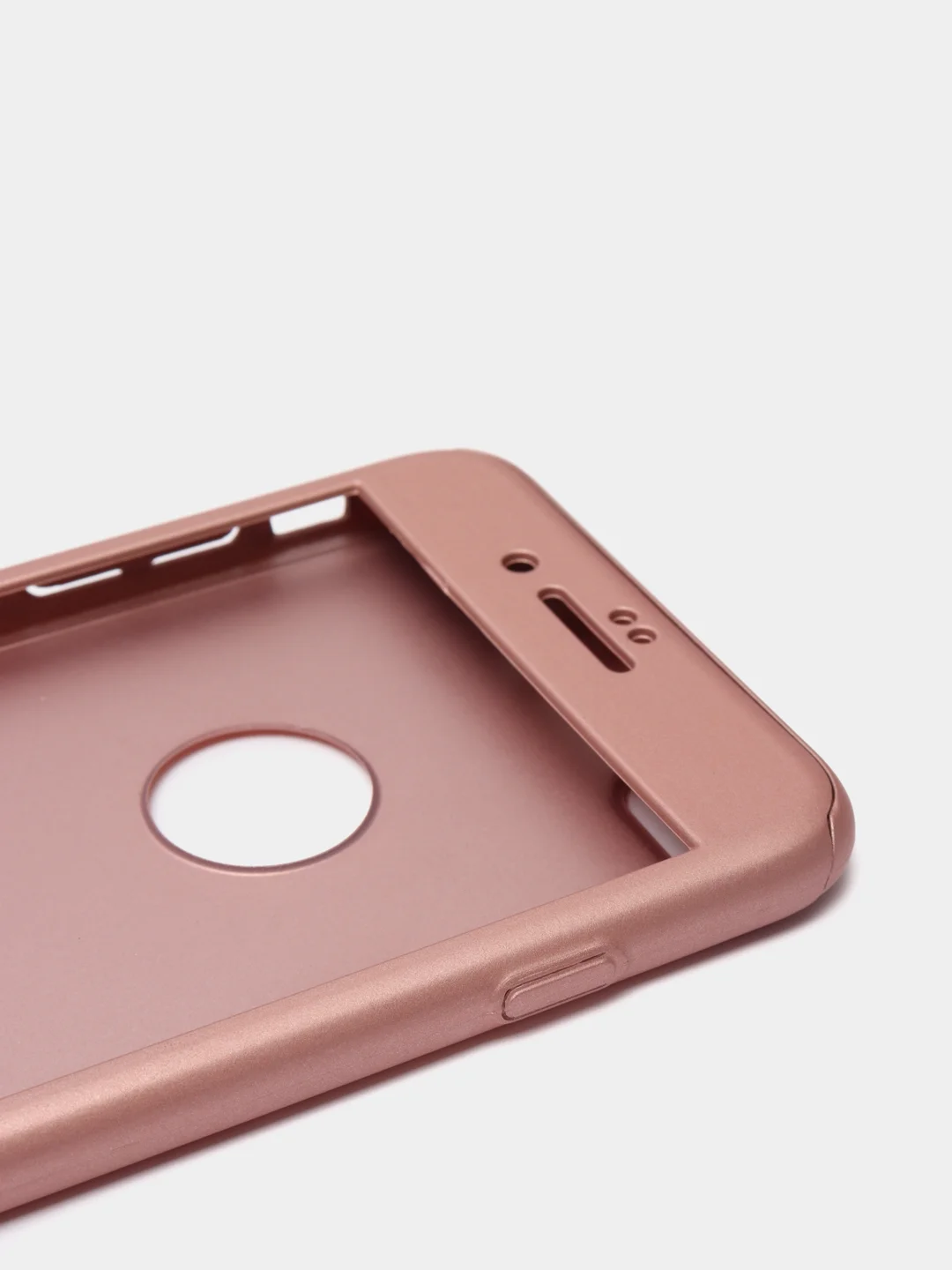 Розовый чехол 360 + защитное стекло на iPhone 5s 6, 7, 8, SE, 20, X, XS, XR, 11, Pro, Max, 12