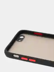 Черный чехол на iPhone (Айфон) 6S, 7, 8 Plus, SE, 20, X, XS, XR, 11 Pro Max, 12 Mini, 13, 14, матовый