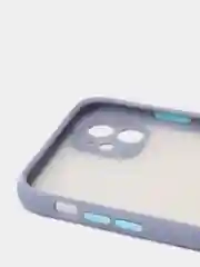 Синий меланж чехол на iPhone (Айфон) 6S, 7, 8 Plus, SE, 20, X, XS, XR, 11 Pro Max, 12 Mini, 13, 14, матовый