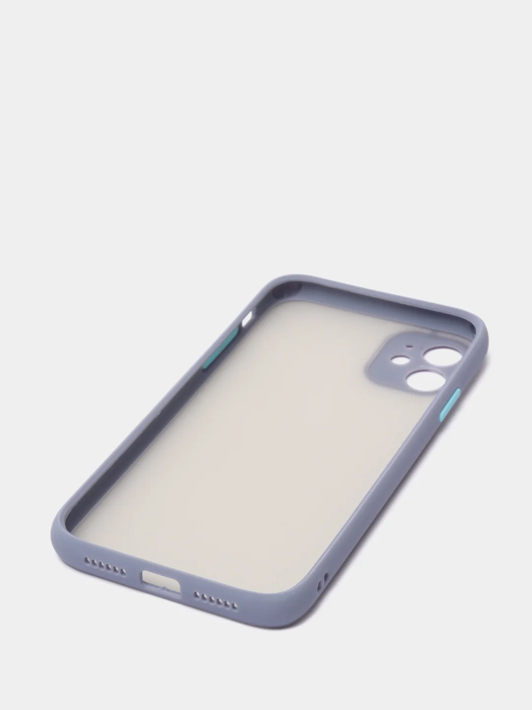 Синий меланж чехол на iPhone (Айфон) 6S, 7, 8 Plus, SE, 20, X, XS, XR, 11 Pro Max, 12 Mini, 13, 14, матовый