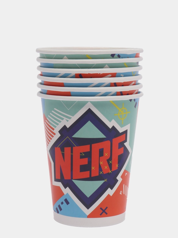 Nerf. Набор бумажных стаканов, голубой, 6 шт*250 мл