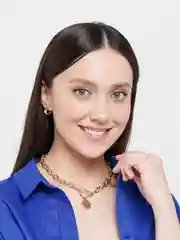 Ожерелье с круглым декором и мраморным узором