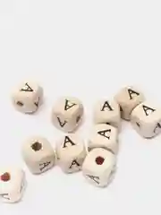 Деревянные бусины буква "А" (в 1уп/10 шт)