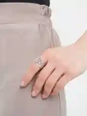 Кольцо из стекляруса (серебрянное)