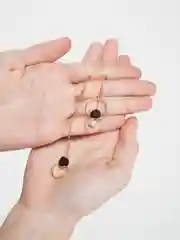 Серьги женские, длинные, ассиметричные, с сердцем