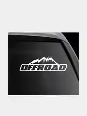 Белый наклейка на автомобиль "OffRoad"