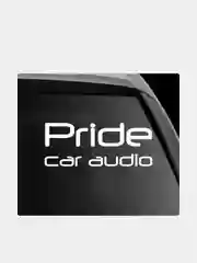 Белый наклейка на автомобиль "Pride car audio"