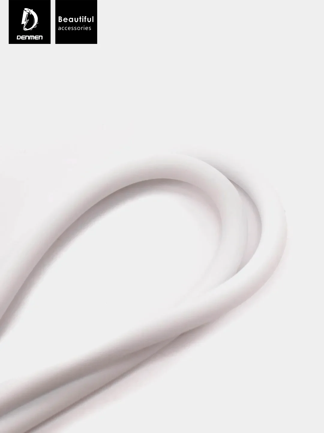 Белый кабель, Шнур, Провод, USB - microUSB, 2.4A, 1м, Denmen D01V, микро усб, микро юсб, андроид