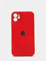 Алый чехол для iPhone 11, 12, 13, 12 Pro Max, 12 Pro, силиконовый, со стеклянной панелью