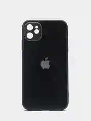 Фуксия чехол для iPhone 11, 12, 13, 12 Pro Max, 12 Pro, силиконовый, со стеклянной панелью