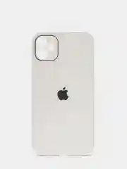 Белый чехол для iPhone 11, 12, 13, 12 Pro Max, 12 Pro, силиконовый, со стеклянной панелью