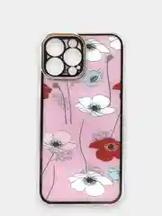 Розовый чехол iPhone 13, 13 Pro, 13 Pro Max силиконовый с мраморным рисунком