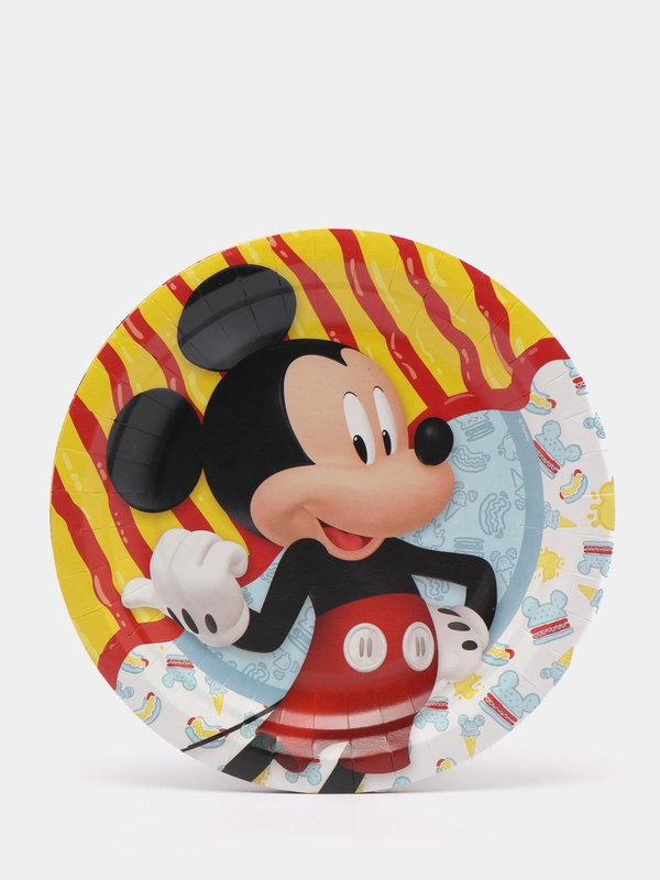 Mickey Mouse. Набор бумажных тарелок, 3D, 6 шт d=180 мм