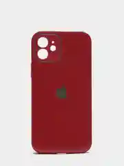 Багровый чехол для iPhone 11, 12, 13, 12 Pro Max, 12 Pro, силиконовый, со стеклянной панелью